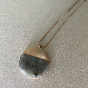 Gold + stone necklace